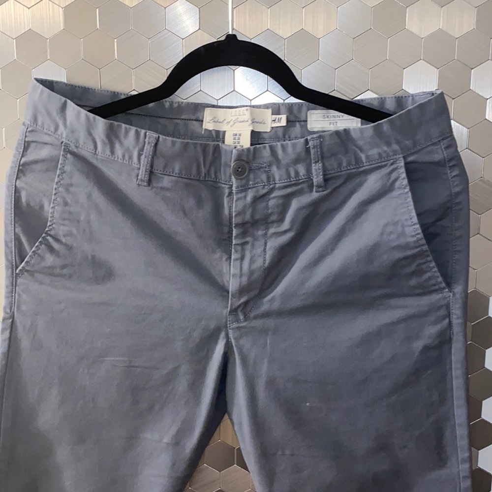 H&M LOGG mens chinos size 30 grey excellent cond